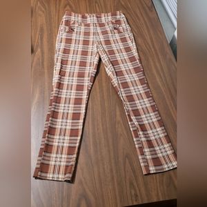 Brown plaid pants, Joe Benbasset, Size Medium